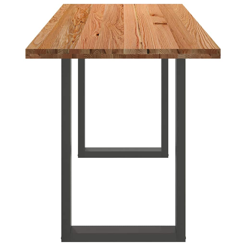 Eettafel rechthoekig 180x80x92 cm massief eikenhout lichtbruin