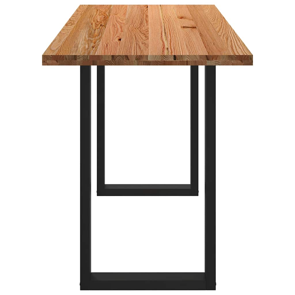 Eettafel rechthoekig 180x80x102 cm massief eikenhout lichtbruin