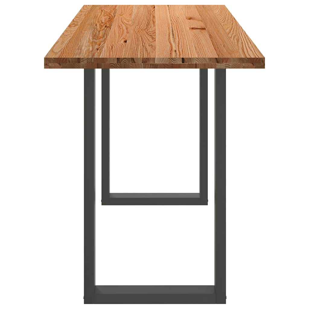 Eettafel rechthoekig 180x80x102 cm massief eikenhout lichtbruin