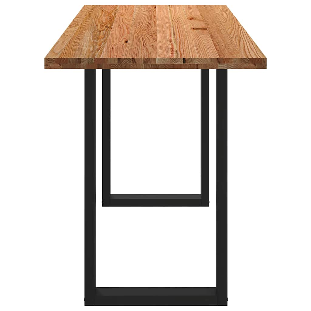 Eettafel rechthoekig 180x80x112 cm massief eikenhout lichtbruin