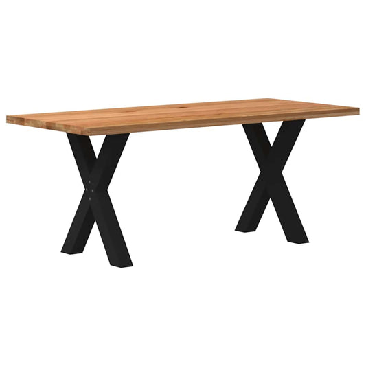 Eettafel rechthoekig 180x80x74 cm massief eikenhout lichtbruin