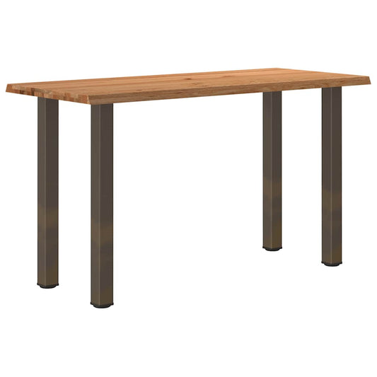 Eettafel rechthoekig 200x80x92 cm massief eikenhout lichtbruin