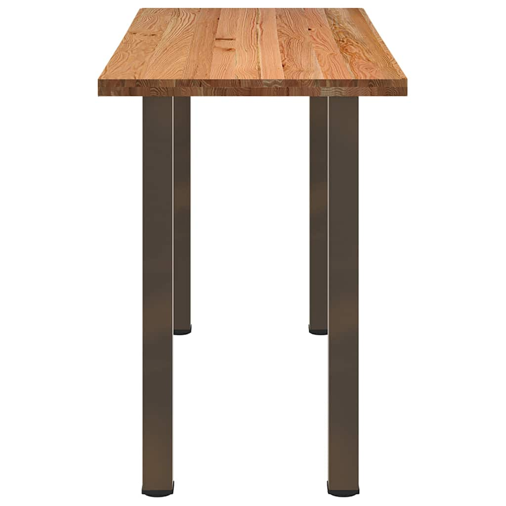 Eettafel rechthoekig 200x80x112 cm massief eikenhout lichtbruin