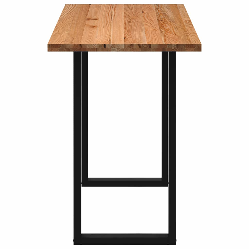 Eettafel rechthoekig 200x80x112 cm massief eikenhout lichtbruin