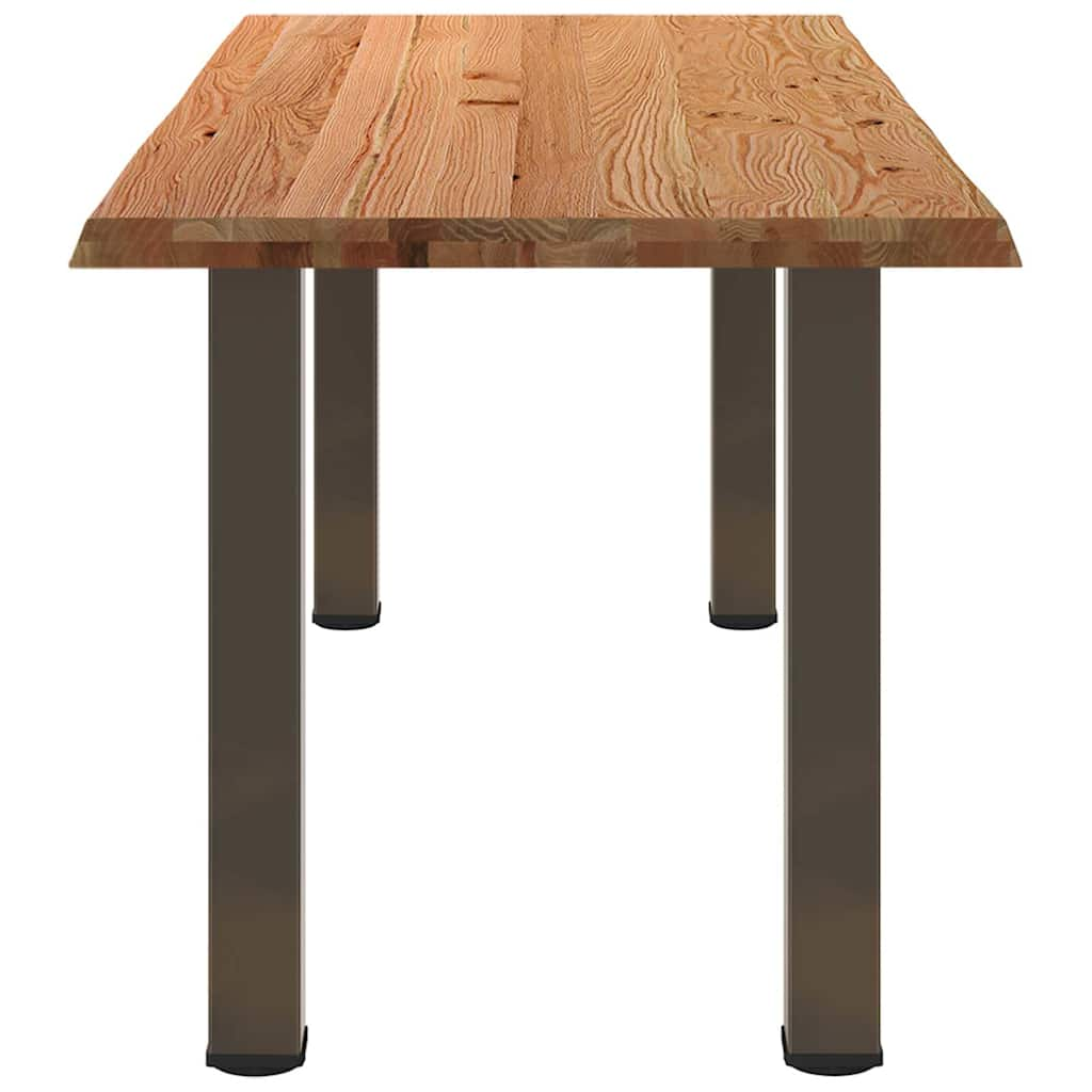 Eettafel rechthoekig 200x80x74 cm massief eikenhout lichtbruin