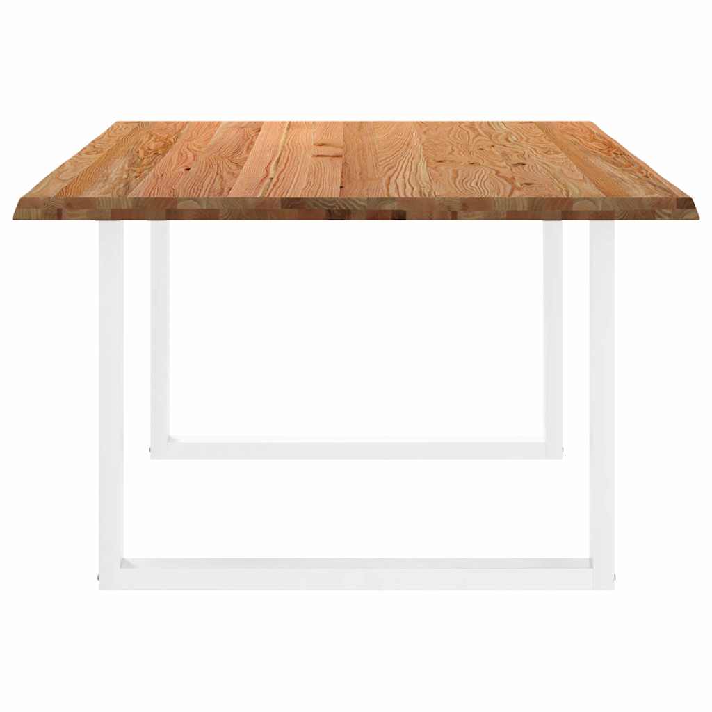 Eettafel rechthoekig 180x120x74 cm massief eikenhout lichtbruin