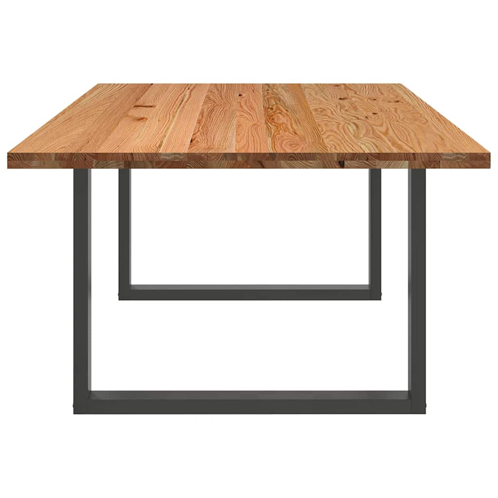 Eettafel rechthoekig 200x120x74 cm massief eikenhout lichtbruin