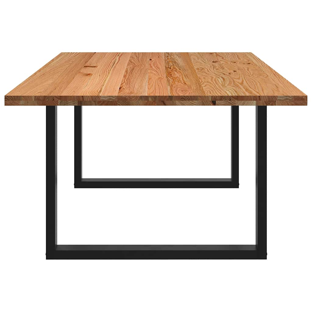 Eettafel rechthoekig 200x120x74 cm massief eikenhout lichtbruin