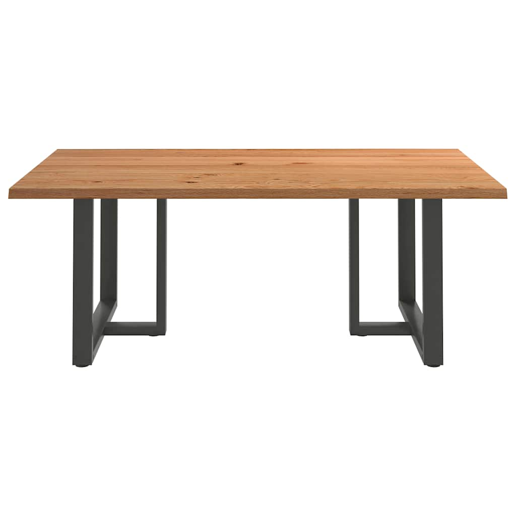 Eettafel rechthoekig 200x120x74 cm massief eikenhout lichtbruin