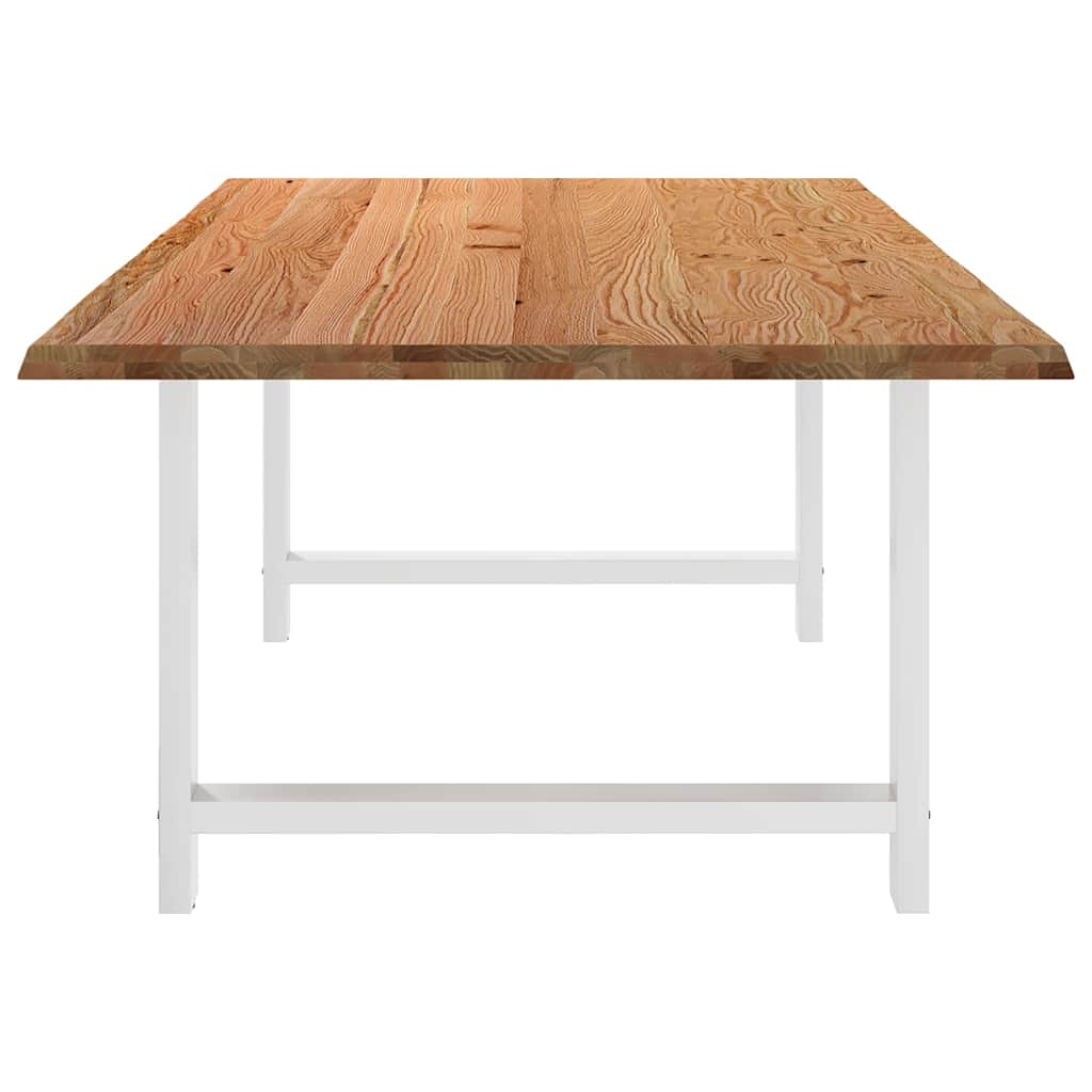 Eettafel rechthoekig 220x120x74 cm massief eikenhout lichtbruin