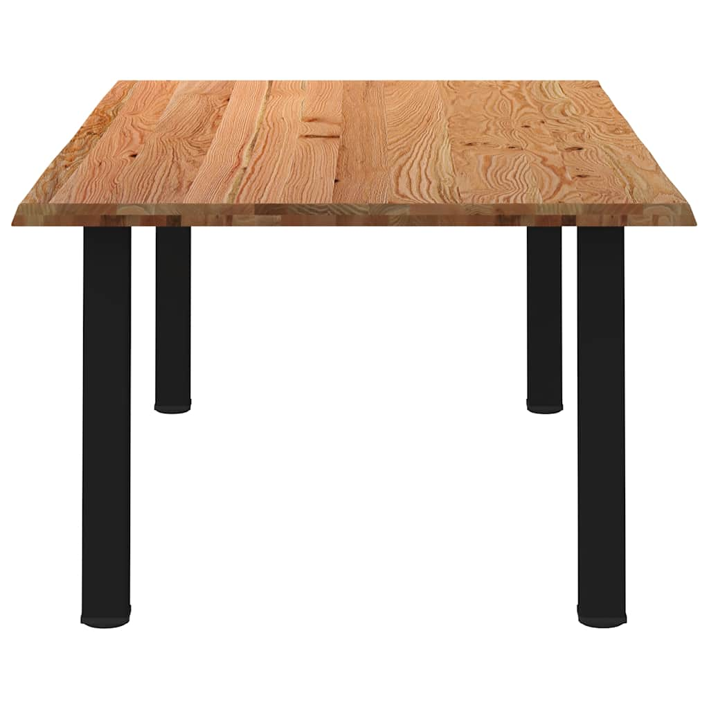 Eettafel rechthoekig 200x120x74 cm massief eikenhout lichtbruin