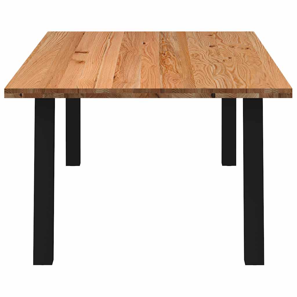 Eettafel rechthoekig 220x120x74 cm massief eikenhout lichtbruin