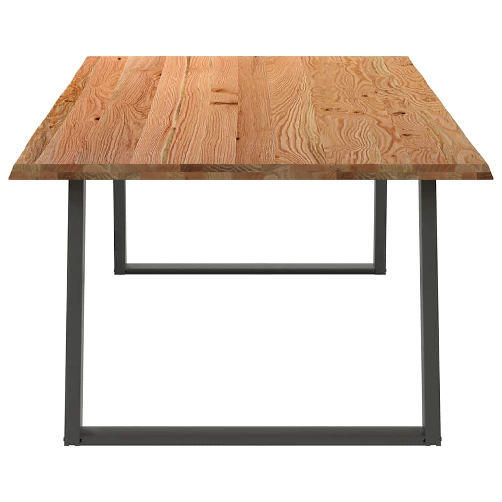 Eettafel 220x120x74 cm massief eikenhout lichtbruin