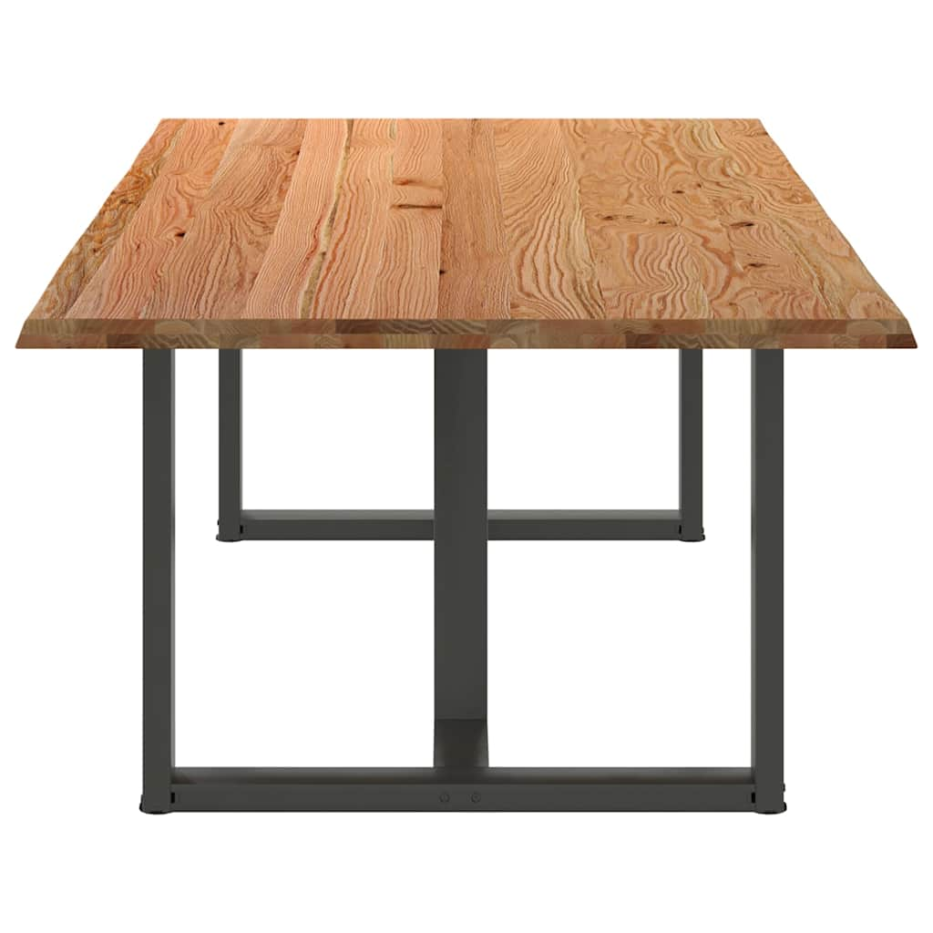 Eettafel rechthoekig 220x120x74 cm massief eikenhout lichtbruin