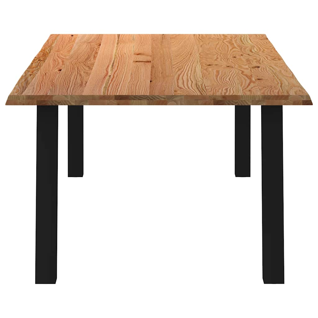 Eettafel rechthoekig 220x120x74 cm massief eikenhout lichtbruin