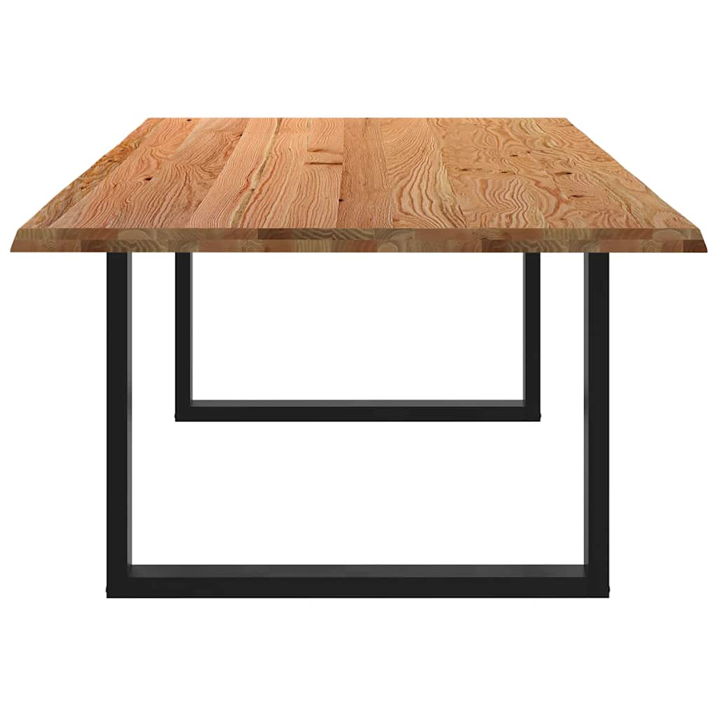 Eettafel rechthoekig 220x120x74 cm massief eikenhout lichtbruin