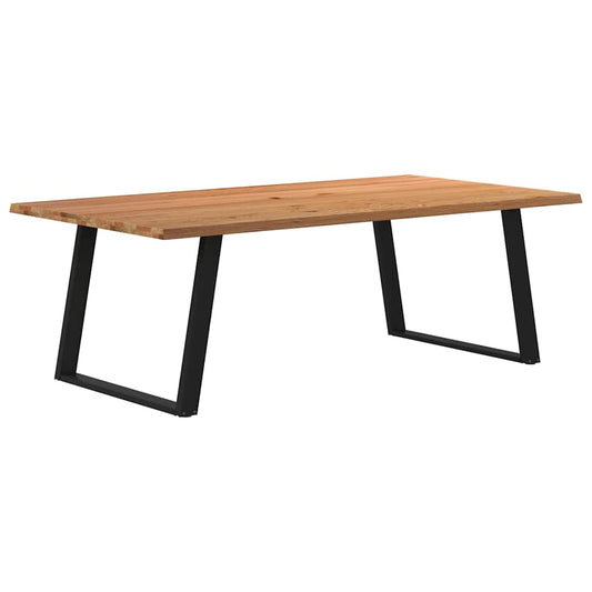 Eettafel 220x120x74 cm massief eikenhout lichtbruin