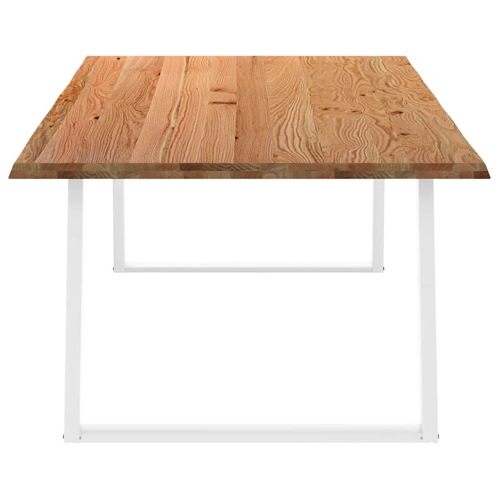 Eettafel 220x120x74 cm massief eikenhout lichtbruin