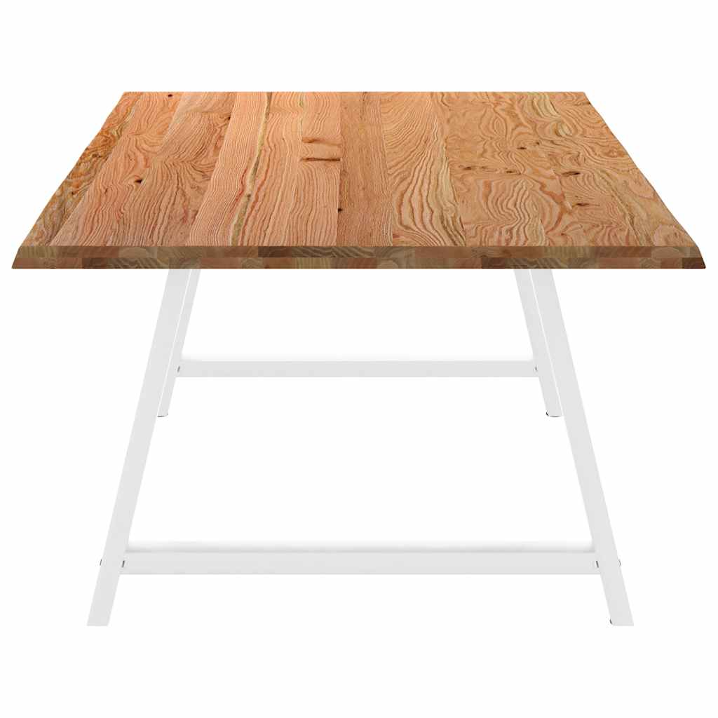 Eettafel rechthoekig 220x120x74 cm massief eikenhout lichtbruin