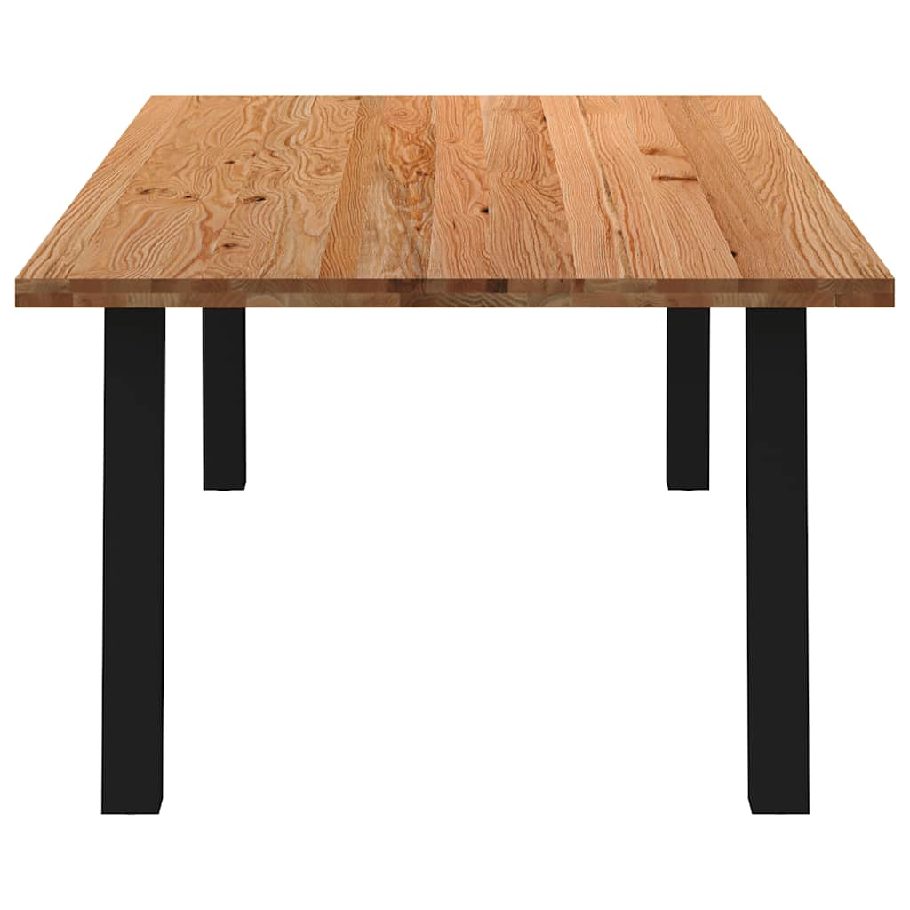 Eettafel rechthoekig 240x120x74 cm massief eikenhout lichtbruin