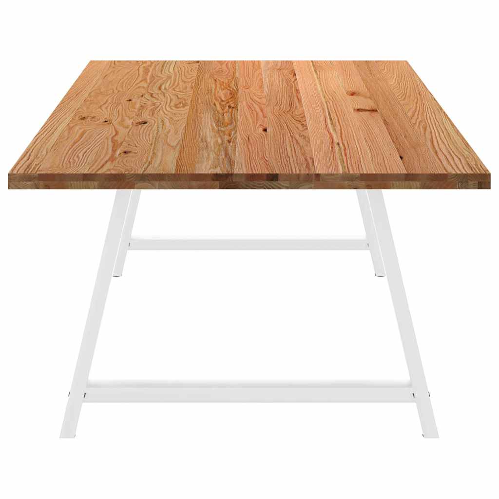 Eettafel rechthoekig 240x120x74 cm massief eikenhout lichtbruin