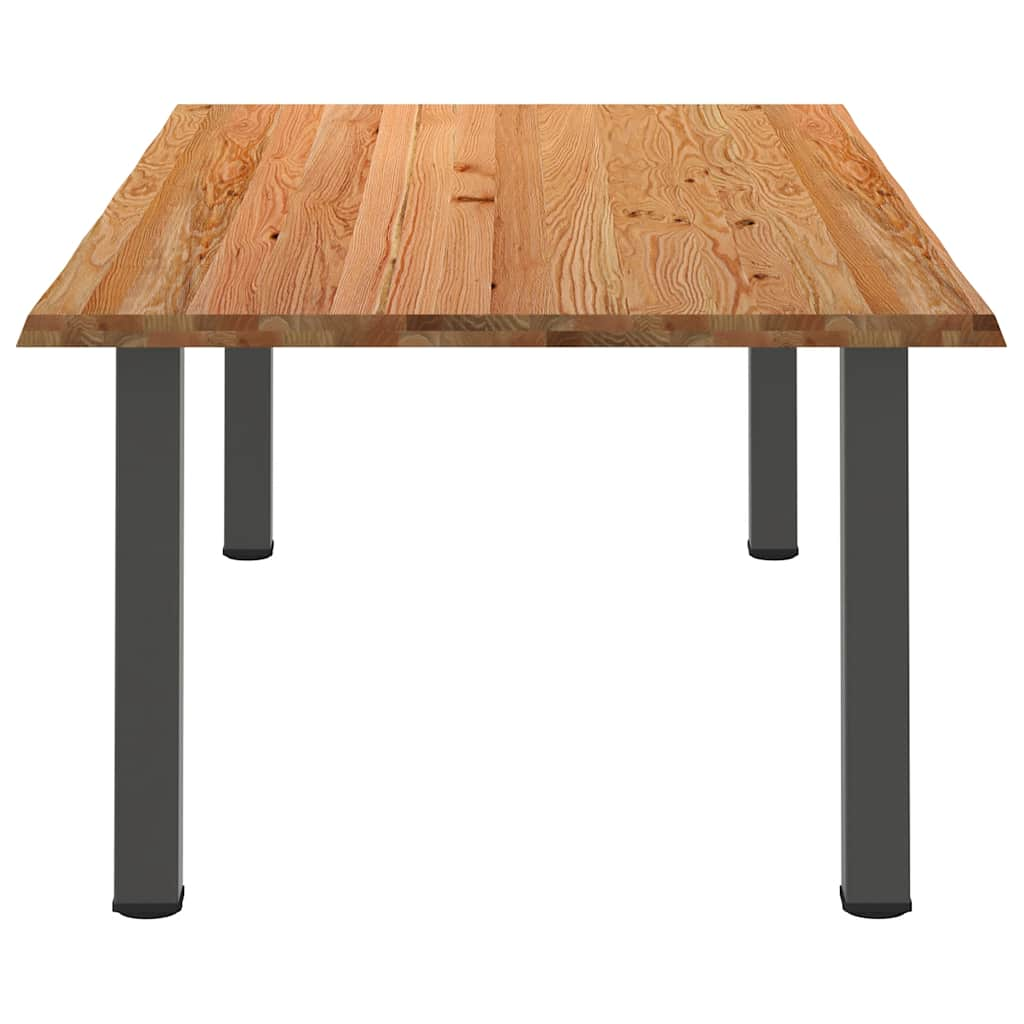 Eettafel rechthoekig 240x120x74 cm massief eikenhout lichtbruin