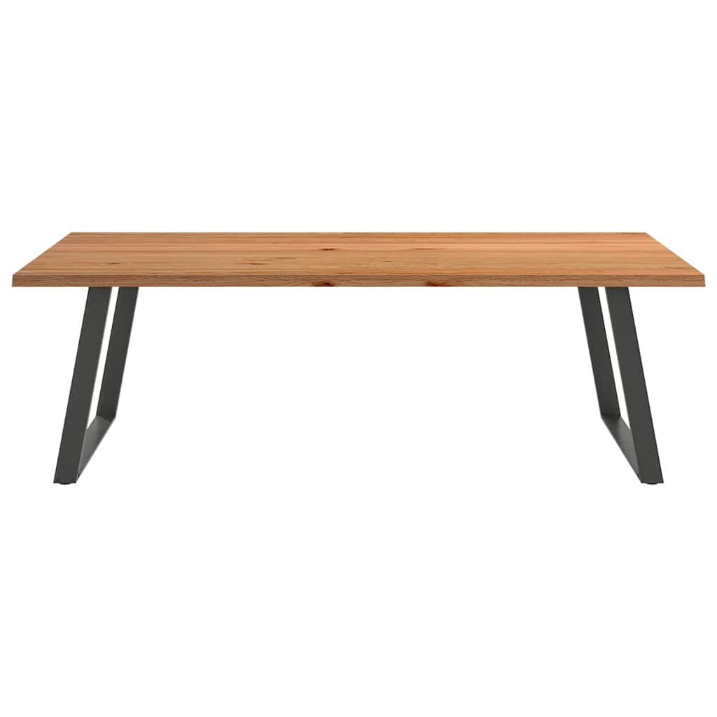 Eettafel 240x120x74 cm massief eikenhout lichtbruin