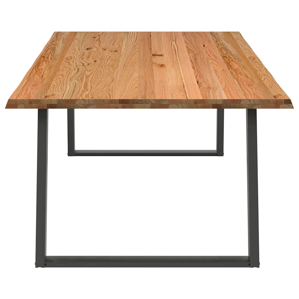 Eettafel 240x120x74 cm massief eikenhout lichtbruin