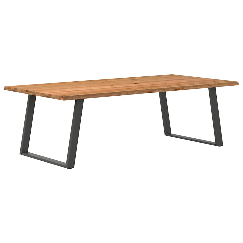 Eettafel 240x120x74 cm massief eikenhout lichtbruin