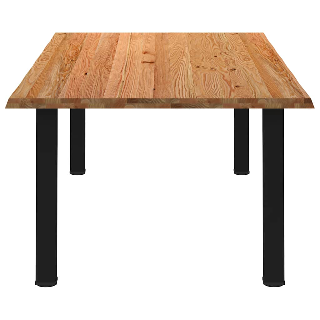 Eettafel rechthoekig 240x120x74 cm massief eikenhout lichtbruin