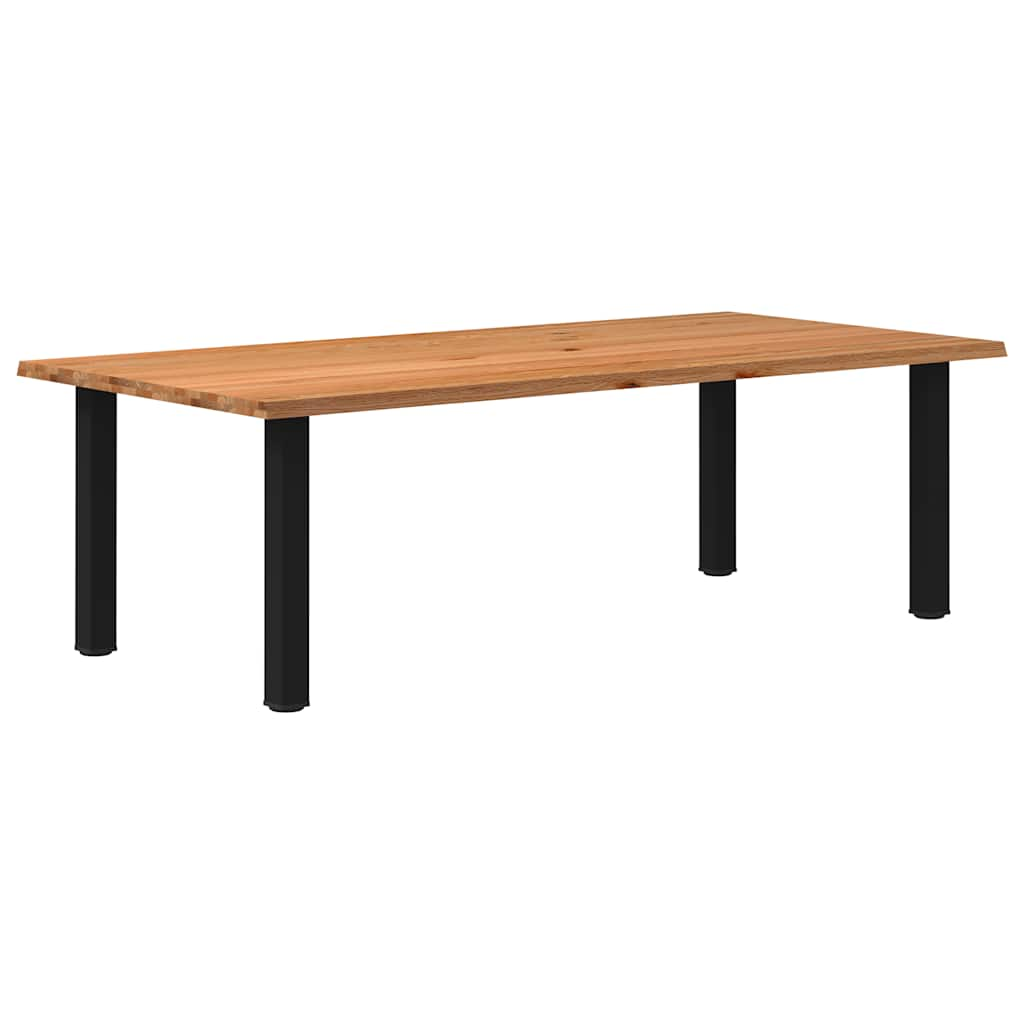 Eettafel rechthoekig 240x120x74 cm massief eikenhout lichtbruin