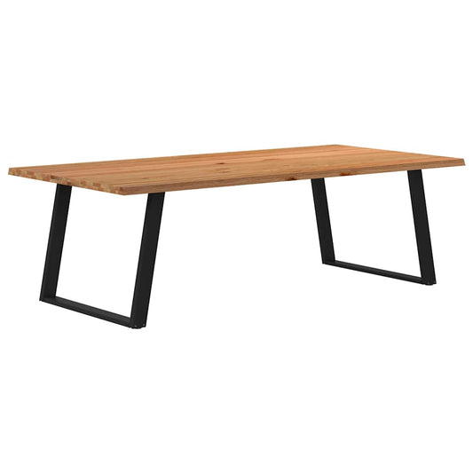 Eettafel 240x120x74 cm massief eikenhout lichtbruin