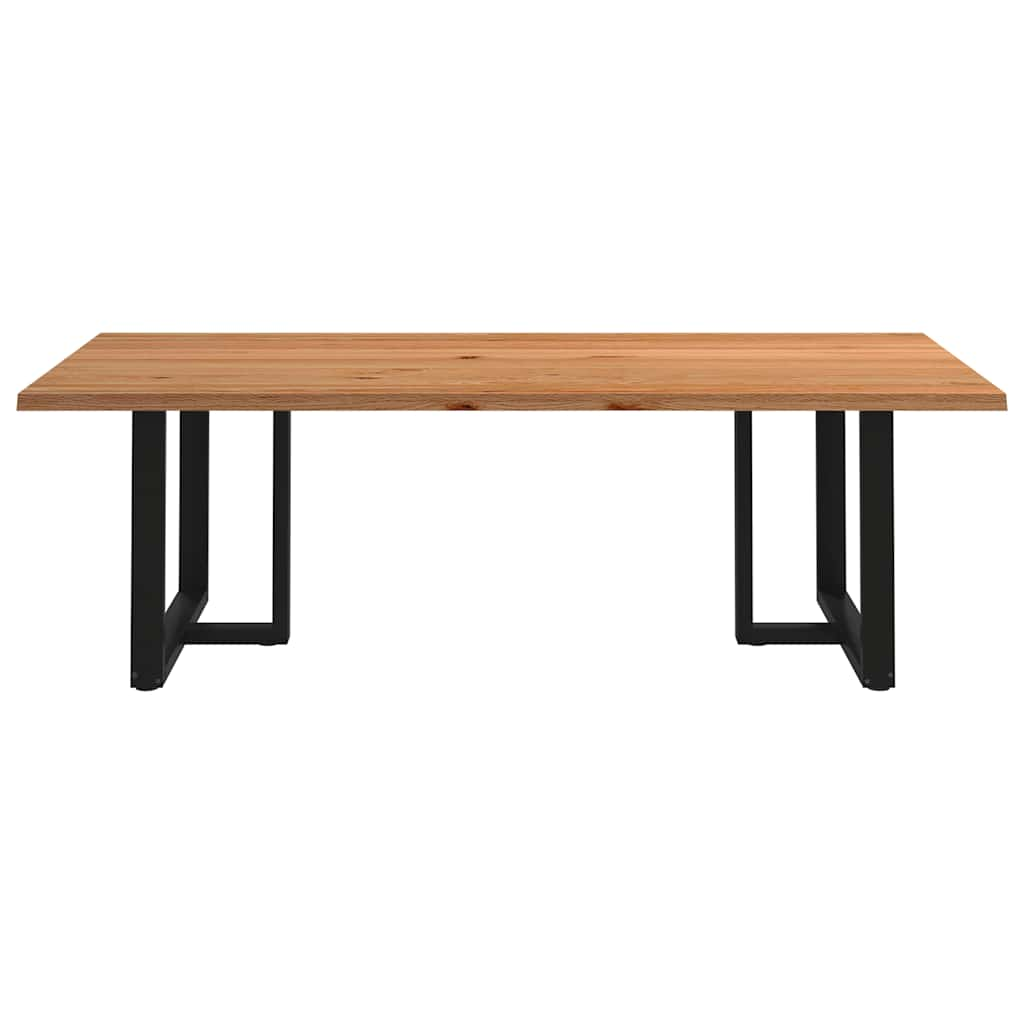 Eettafel rechthoekig 240x120x74 cm massief eikenhout lichtbruin