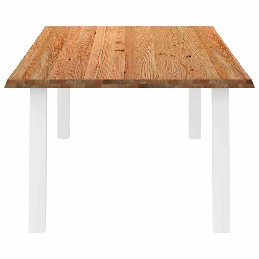 Eettafel rechthoekig 240x120x74 cm massief eikenhout lichtbruin