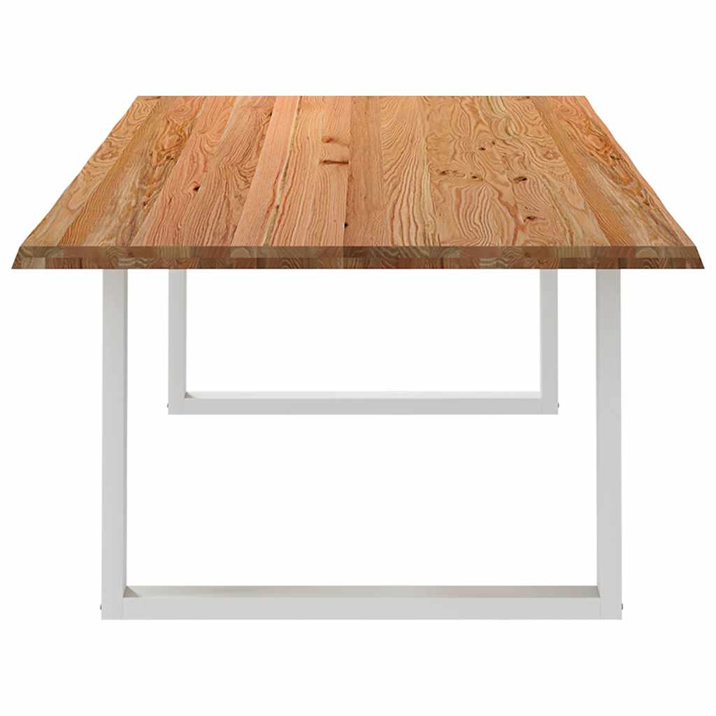 Eettafel rechthoekig 240x120x74 cm massief eikenhout lichtbruin