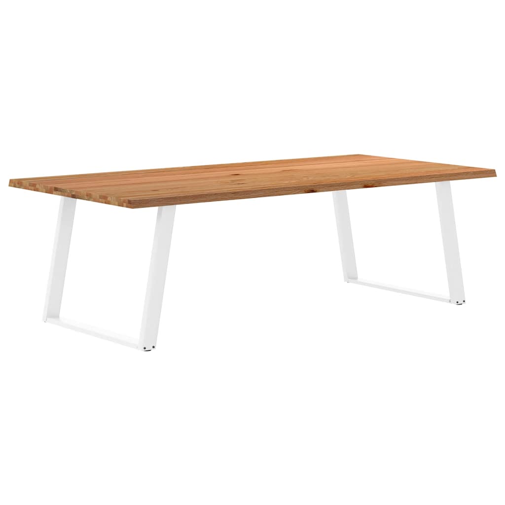 Eettafel 240x120x74 cm massief eikenhout lichtbruin