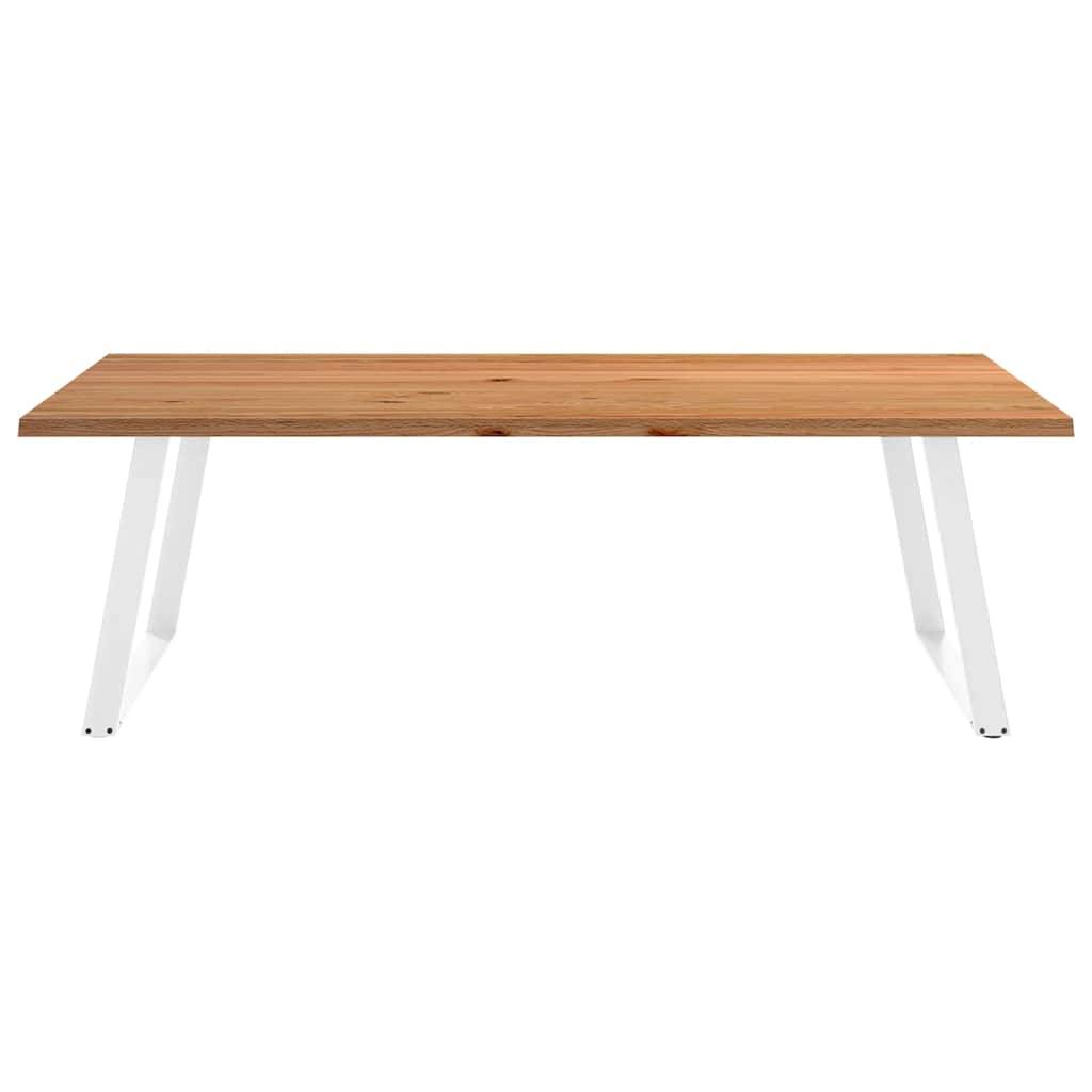 Eettafel 240x120x74 cm massief eikenhout lichtbruin