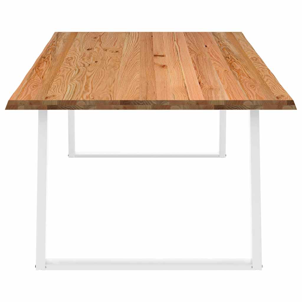 Eettafel 240x120x74 cm massief eikenhout lichtbruin