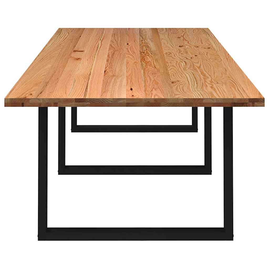 Eettafel rechthoekig 320x120x74 cm massief eikenhout lichtbruin