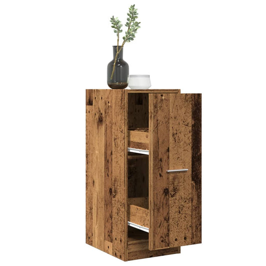 Apothekerskast 30x41x77,5 cm bewerkt hout oud houtkleurig