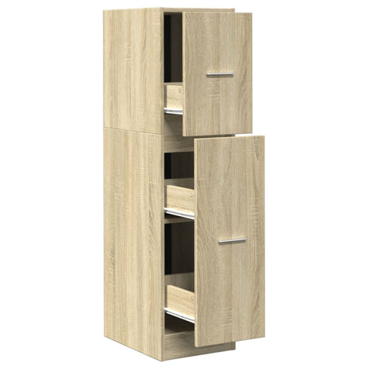 Apothekerskast 30x41x118 cm bewerkt hout sonoma eikenkleurig