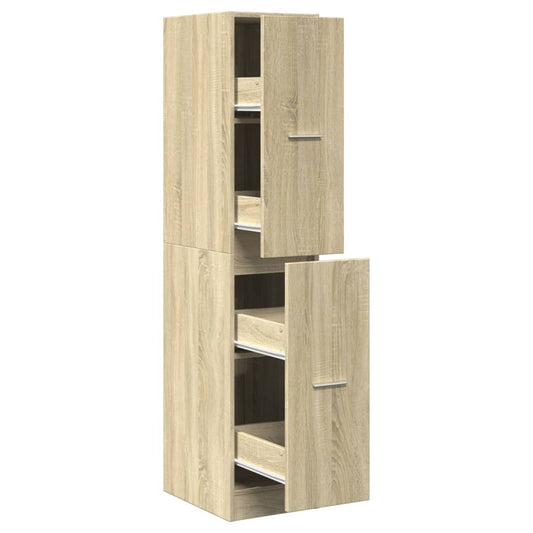 Apothekerskast 30x41x144,5 cm bewerkt hout sonoma eikenkleurig