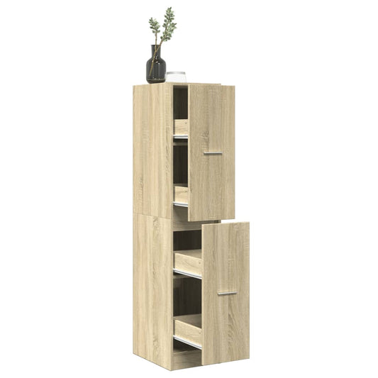 Apothekerskast 30x41x144,5 cm bewerkt hout sonoma eikenkleurig