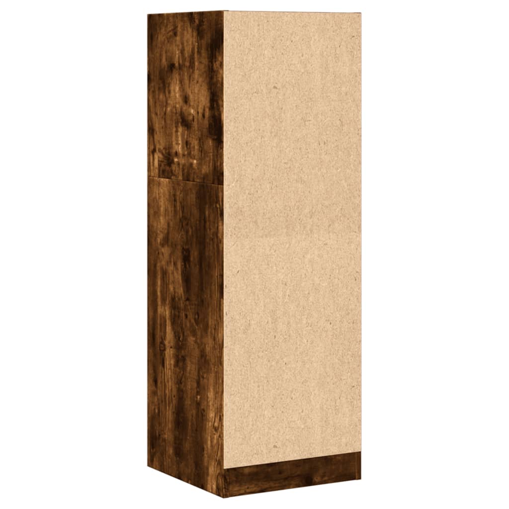 Apothekerskast 40x41x118 cm bewerkt hout gerookt eikenkleurig