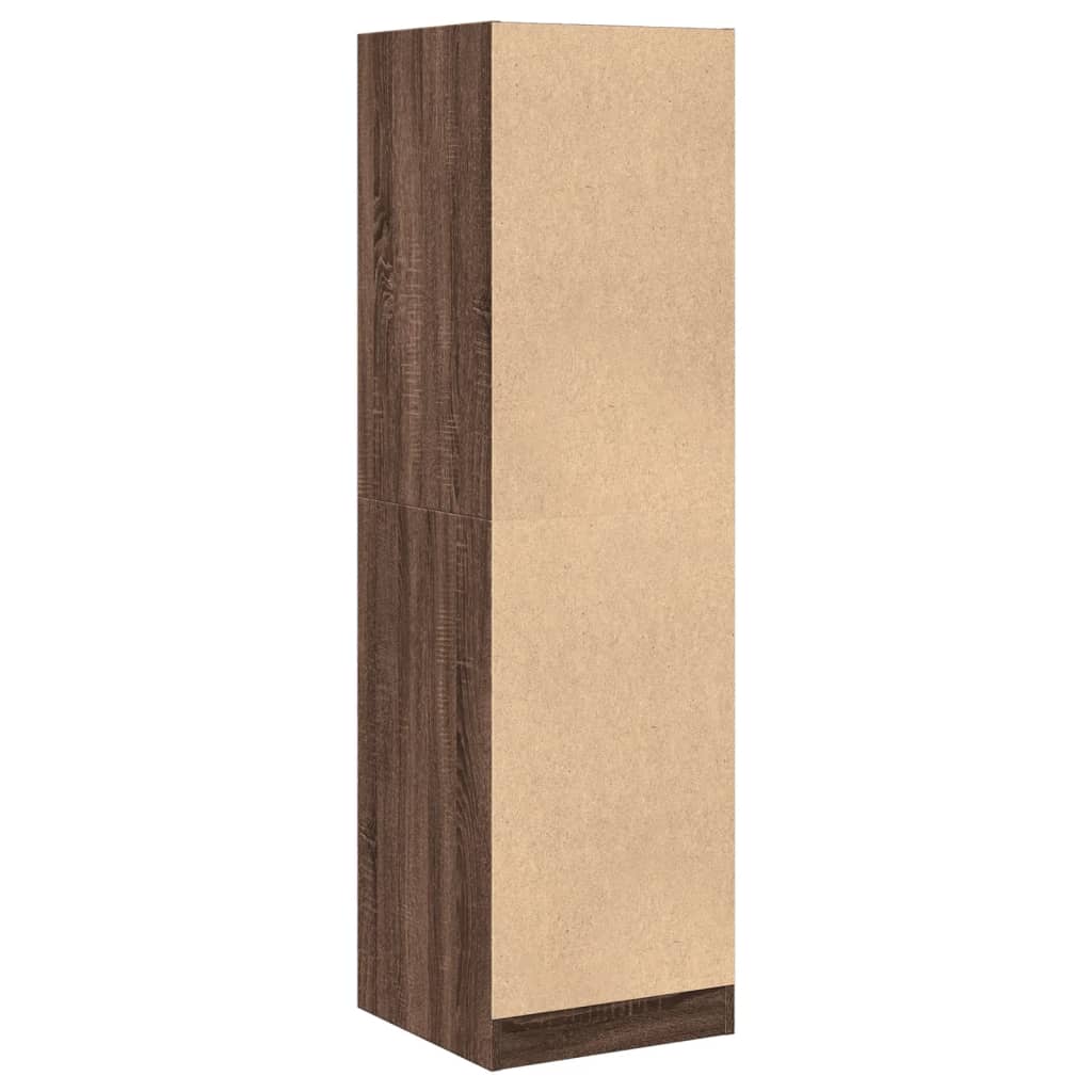 Apothekerskast 40x41x144,5 cm bewerkt hout bruin eikenkleurig