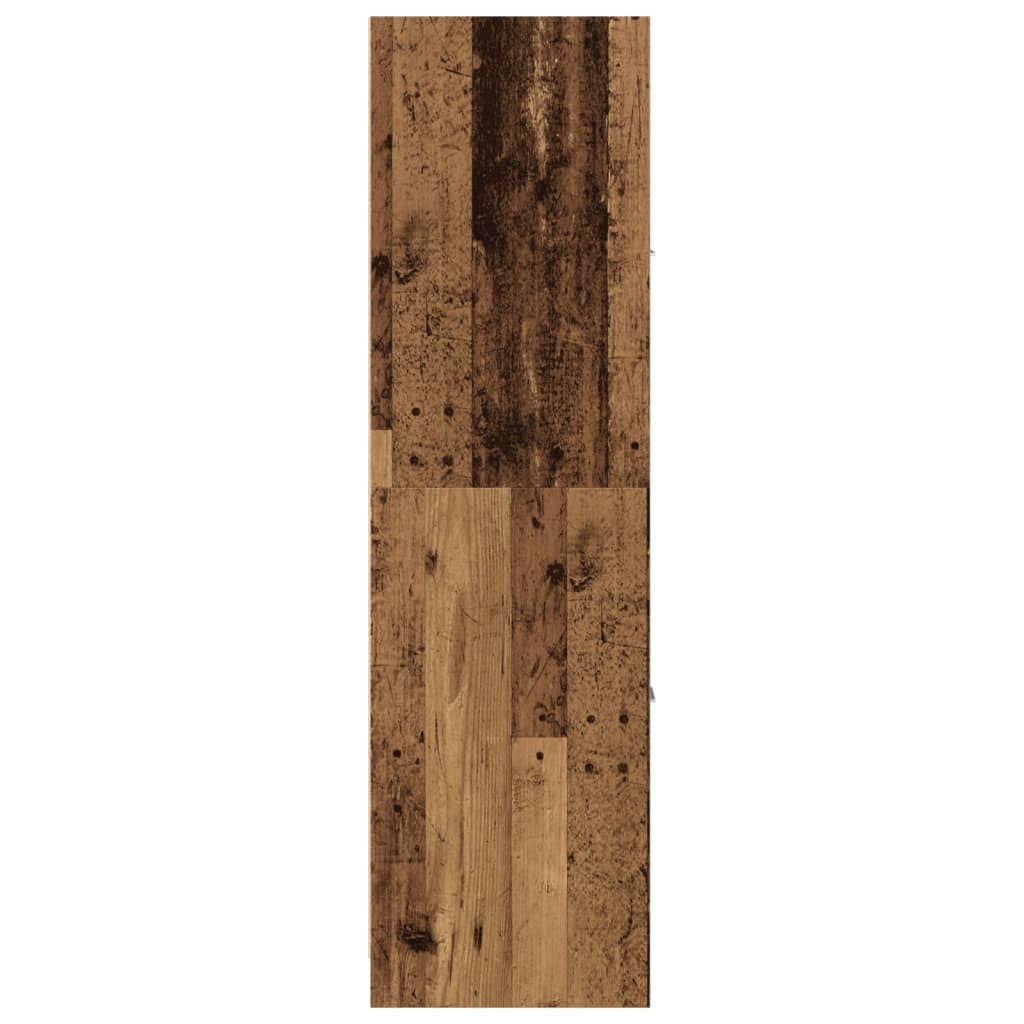 Apothekerskast 40x41x144,5 cm bewerkt hout oud houtkleurig