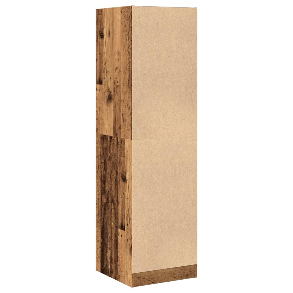 Apothekerskast 40x41x144,5 cm bewerkt hout oud houtkleurig