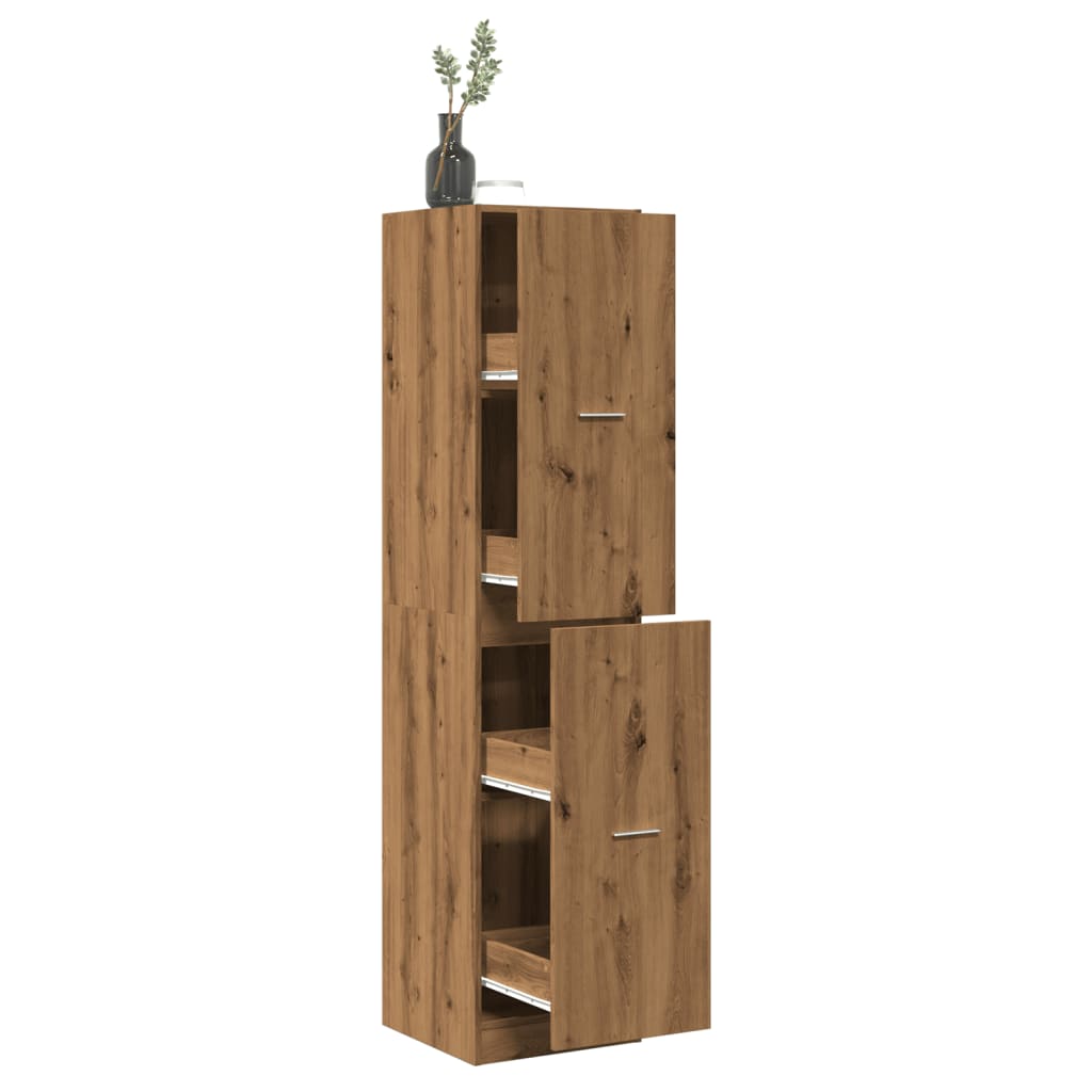 Apothekerskast 40x41x174,5 cm bewerkt hout artisanaal eiken