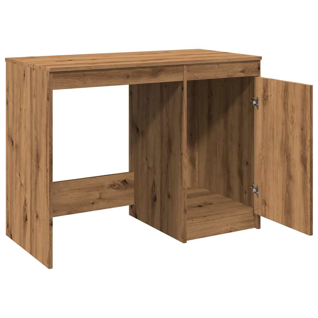 Bureau 100x50x76 cm bewerkt hout artisanaal eikenkleur