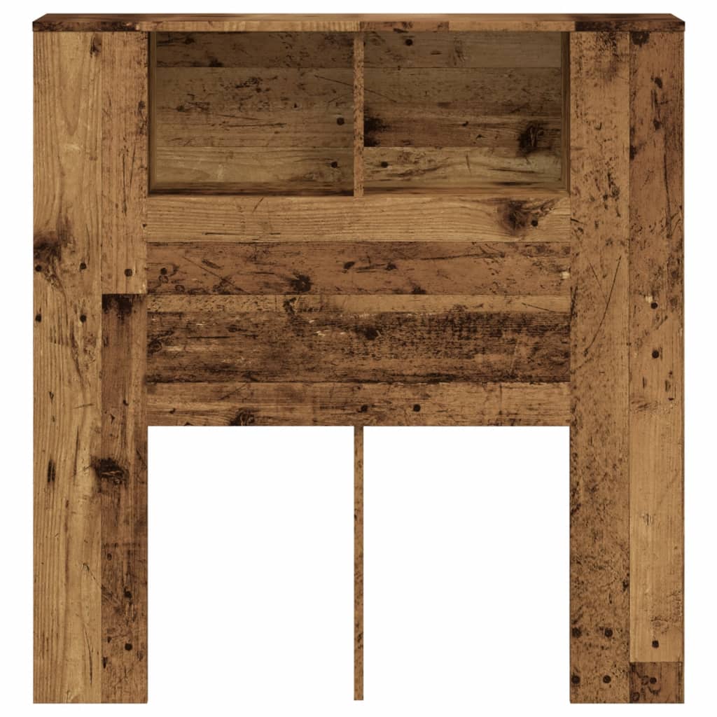 Hoofdbordkast 100x19x104,5 cm bewerkt hout oud houtkleurig